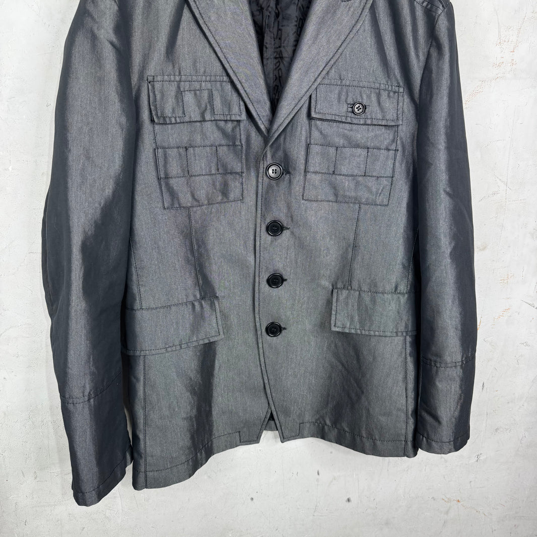 Bikkembergs Shiny Grey Blazer