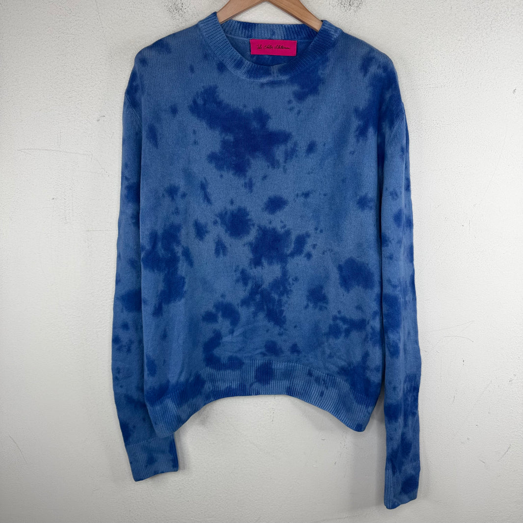 Elder Statesman Blue Tie-Dye Sweater