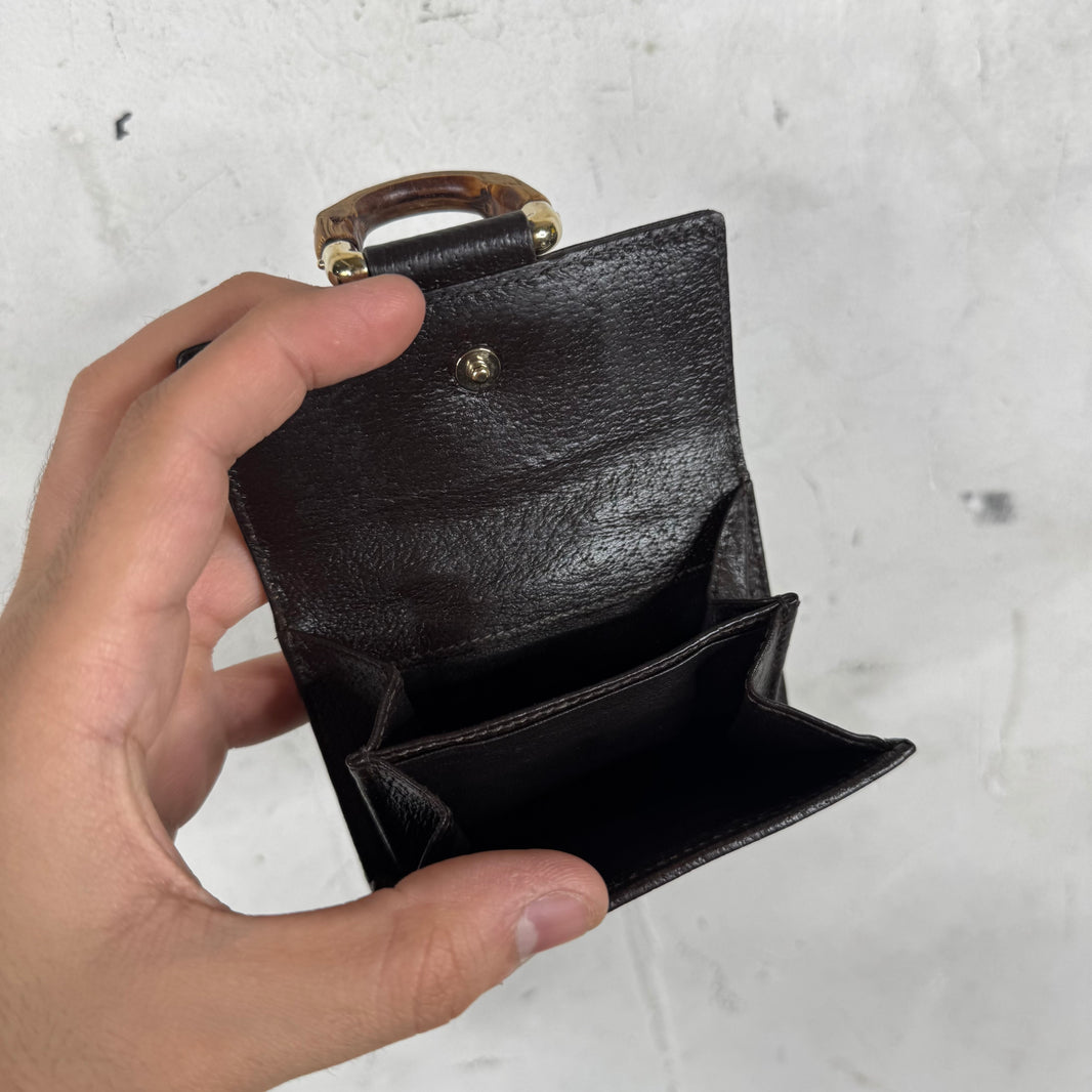 Gucci Bamboo Bifold Monogram Wallet