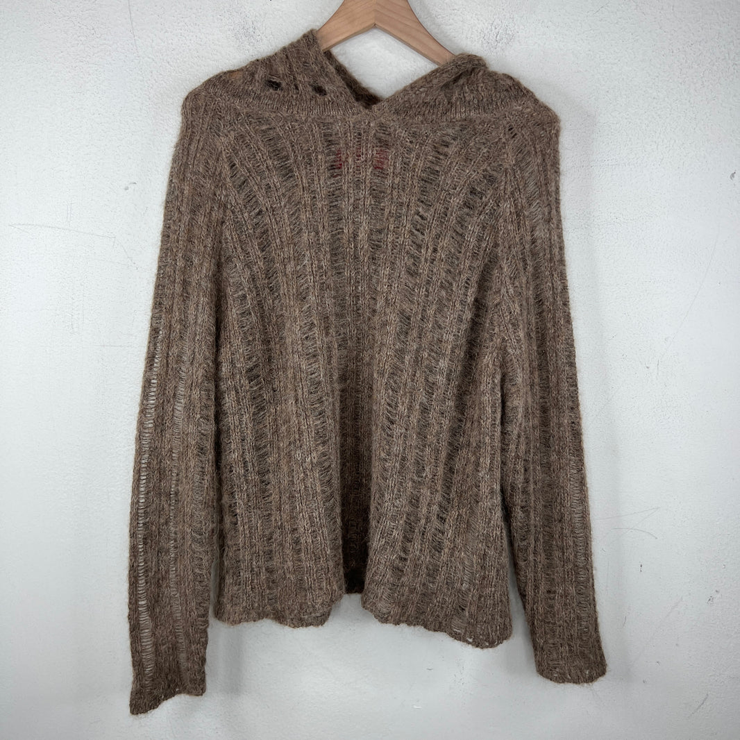 424 Beige Knit Hoodie