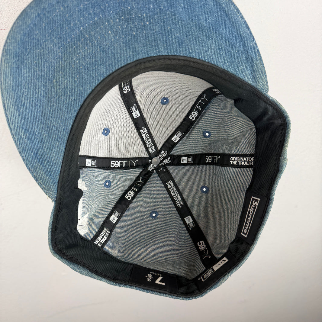 Supreme Denim Box Logo Fitted Hat