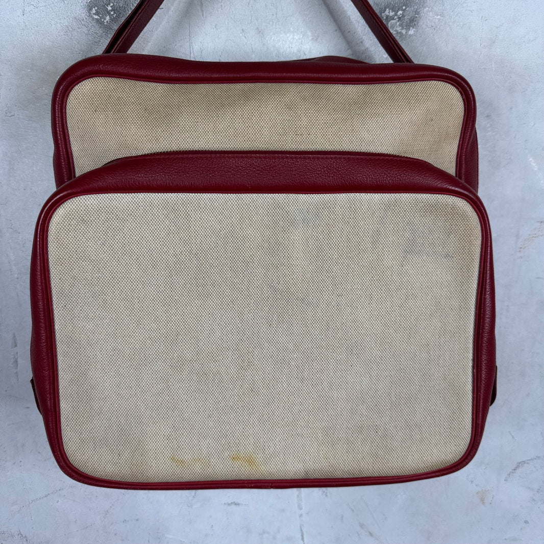 Hermes Victoria Toile Shoulder Bag