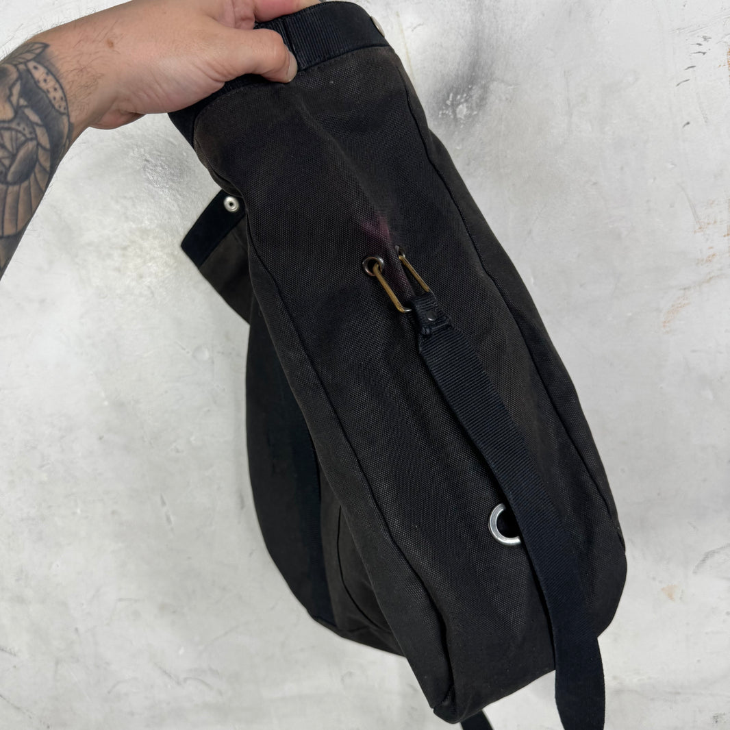 Helmut Lang Canvas Buttoned Strapped Tote