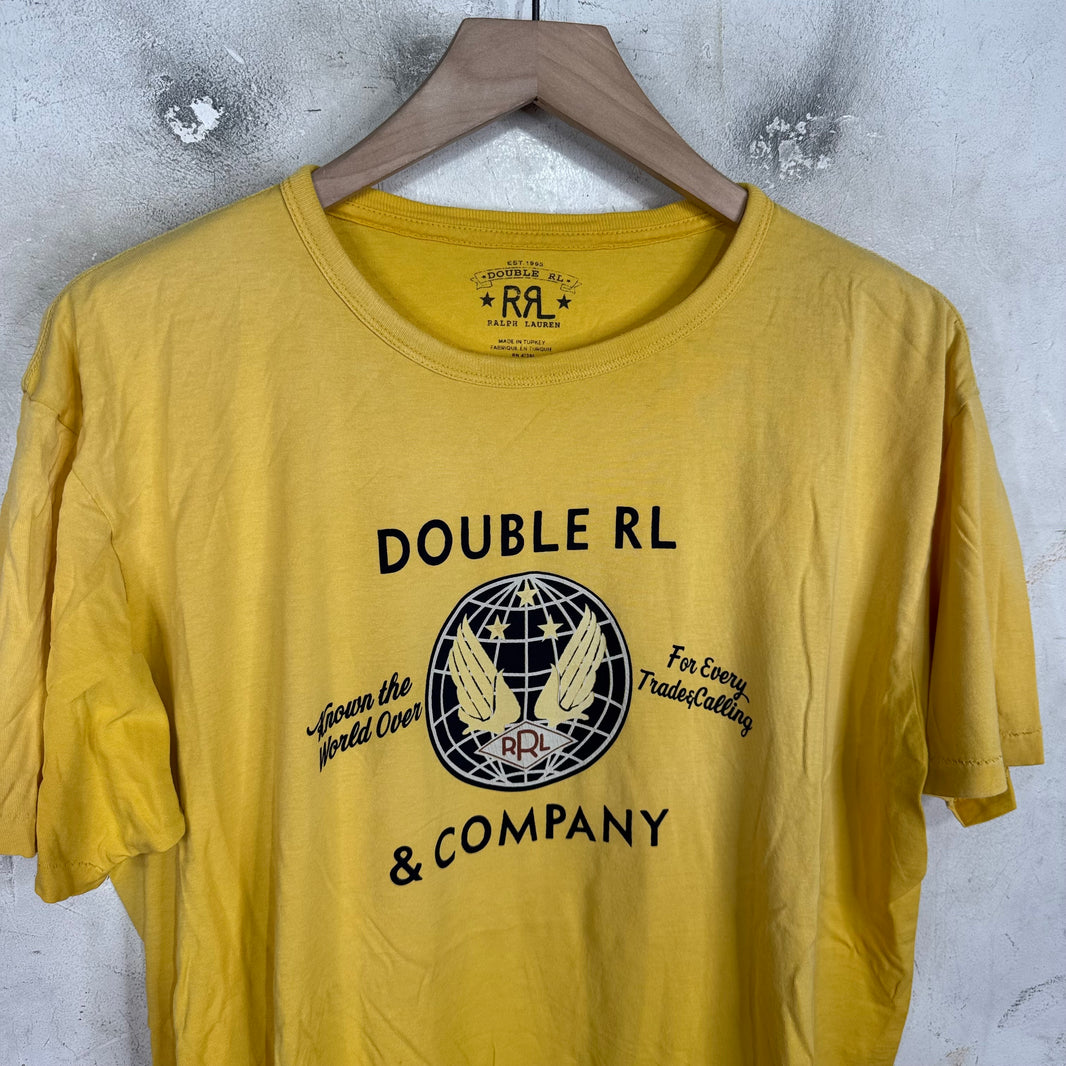 RRL Yellow Globe Logo T-Shirt