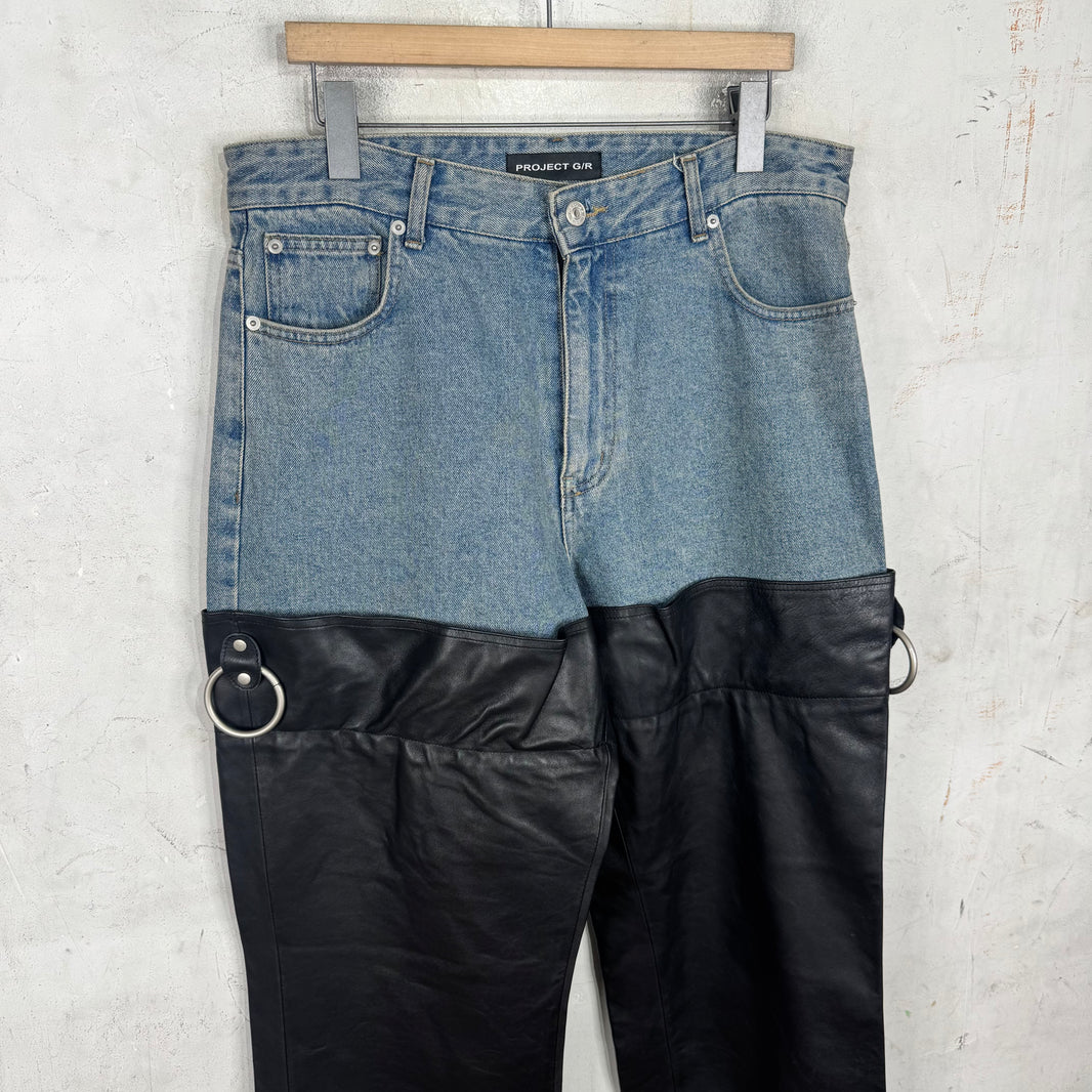 Project GR Leather Wader Jeans