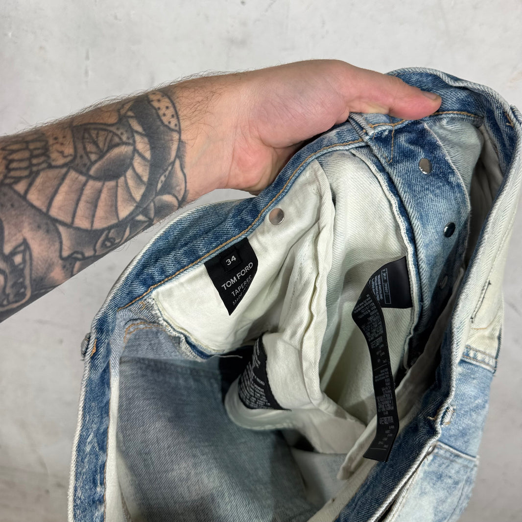 Tom Ford Bleach Slim Straight Jeans