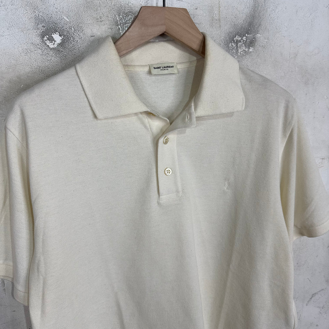 Saint Laurent Logo Cropped Polo