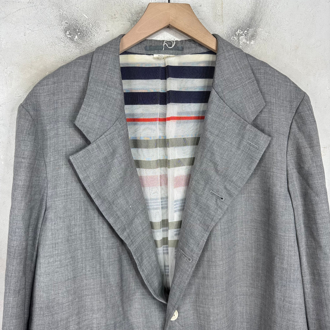 CDG HP Striped Tule Layered Blazer