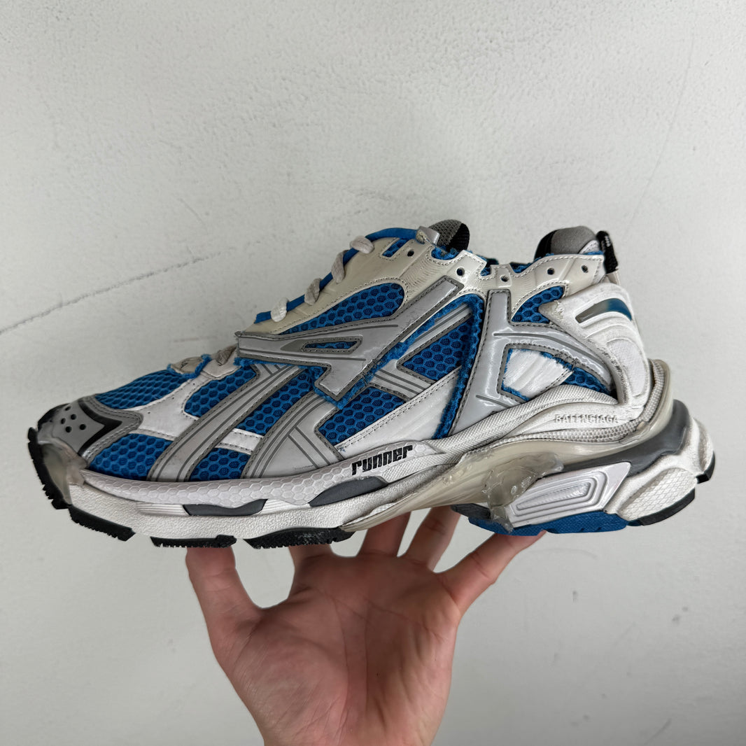 Balenciaga Blue/White Runner Sneakers