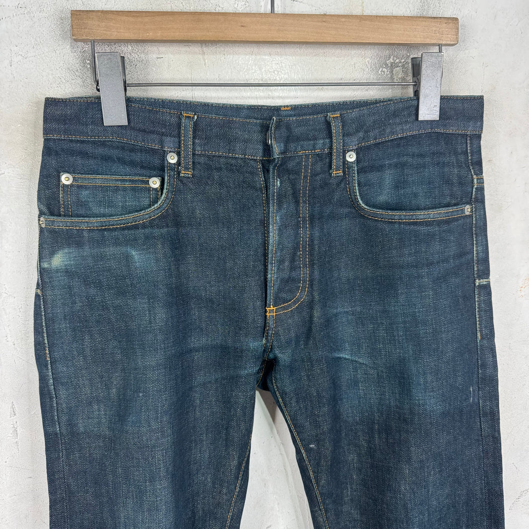 Dior Raw Denim Cut Hem Jeans