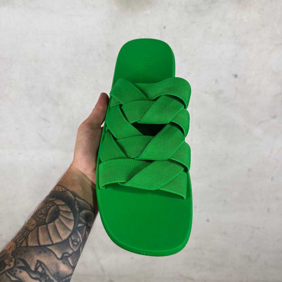 Bottega Veneta Woven Strap Slides