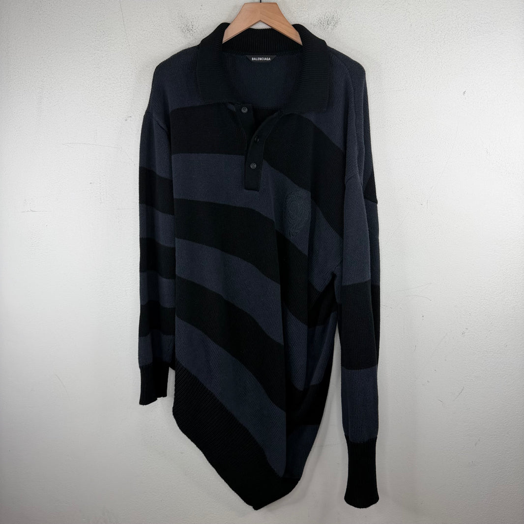 Balenciaga Knit Striped Rugby Polo