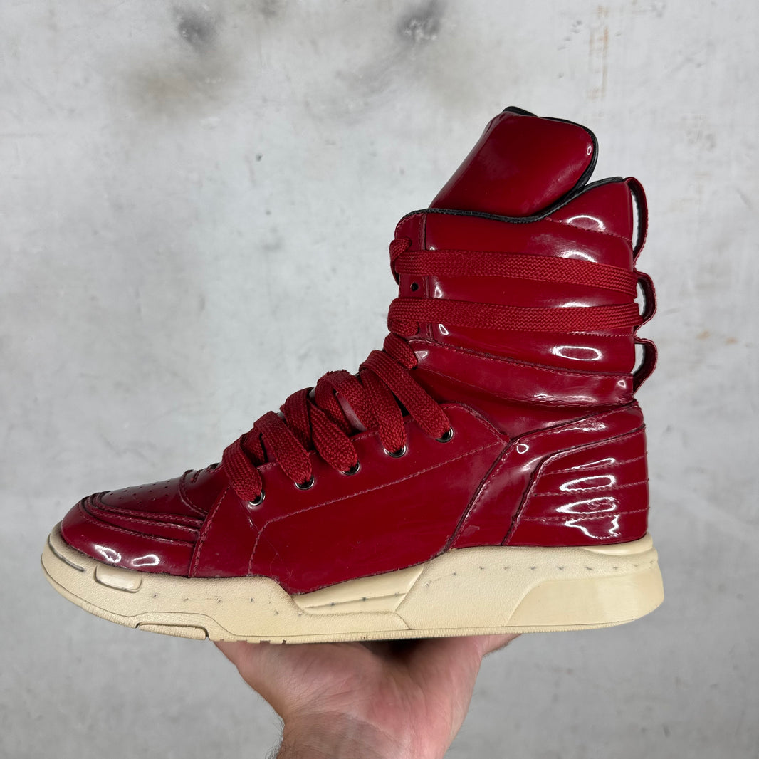 Diet Butcher High Patent Leather Basketball Sneakers