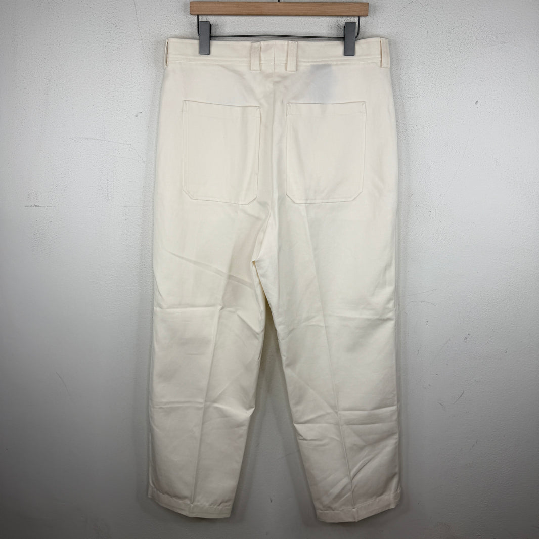 Zegna White Baggy Trousers