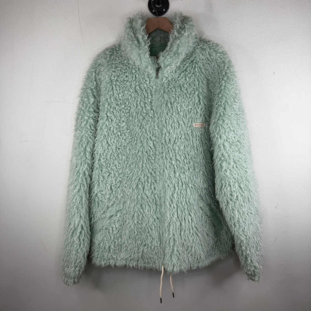 Marni Green Shaggy Jacket