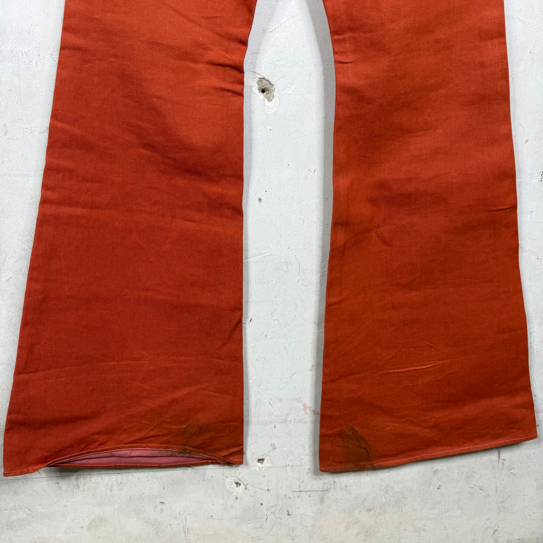 Rick Owens Orange Selvedge Bolan Bootcuts