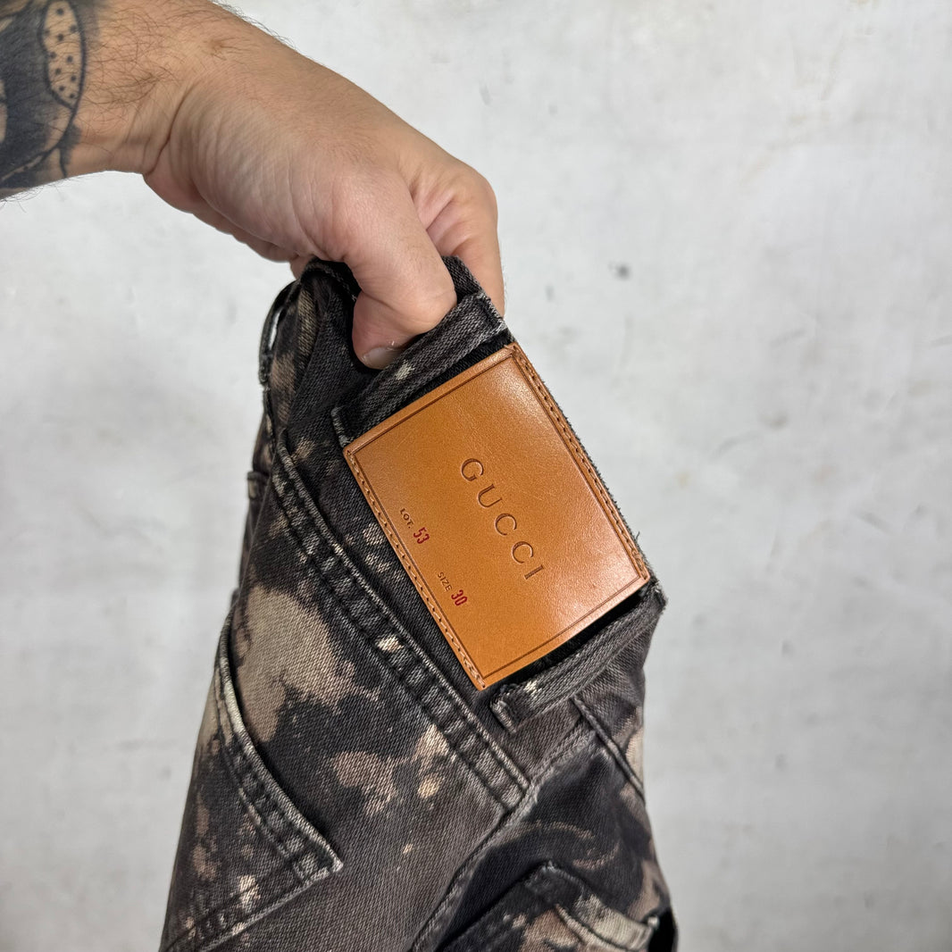 Gucci Bleached Splatter Jeans