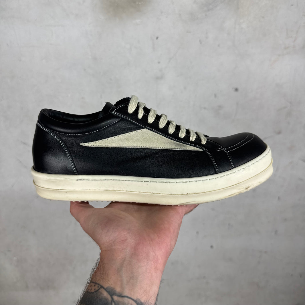 Rick Owens Black Leather Vans