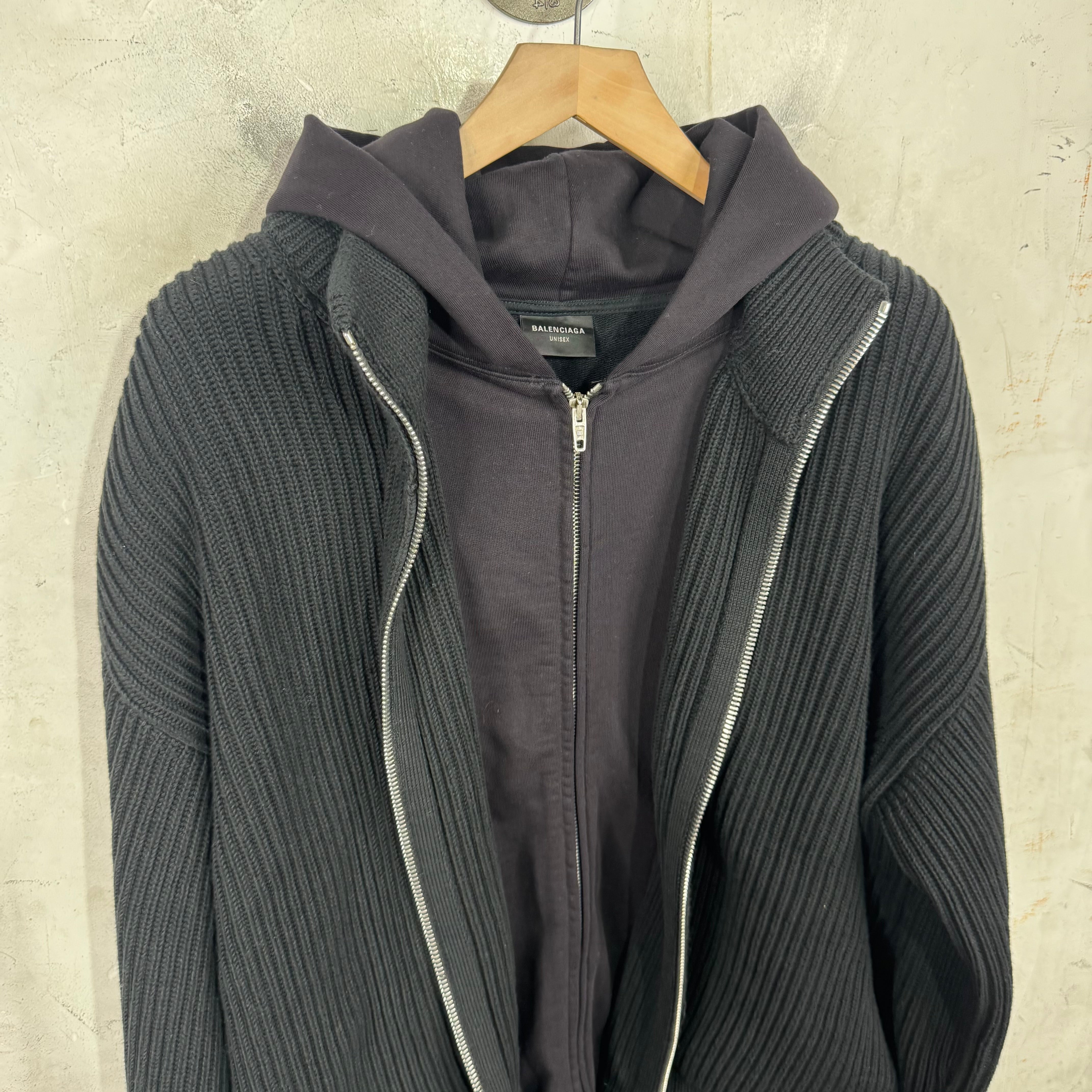Balenciaga Double Layered Knit Zip Hoodie – www.Lukes.store