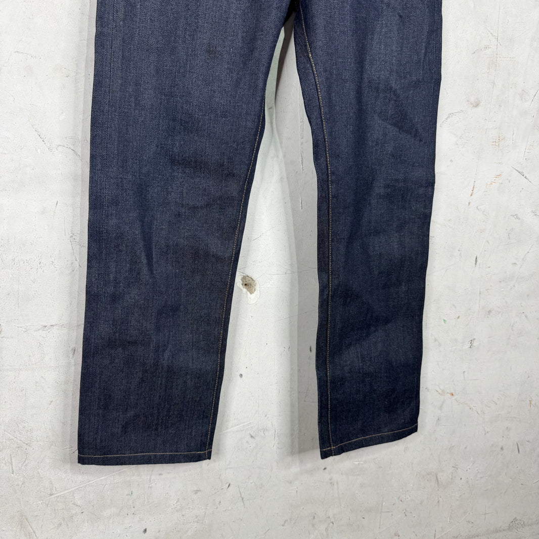 Prada Raw Buckle Back Jeans