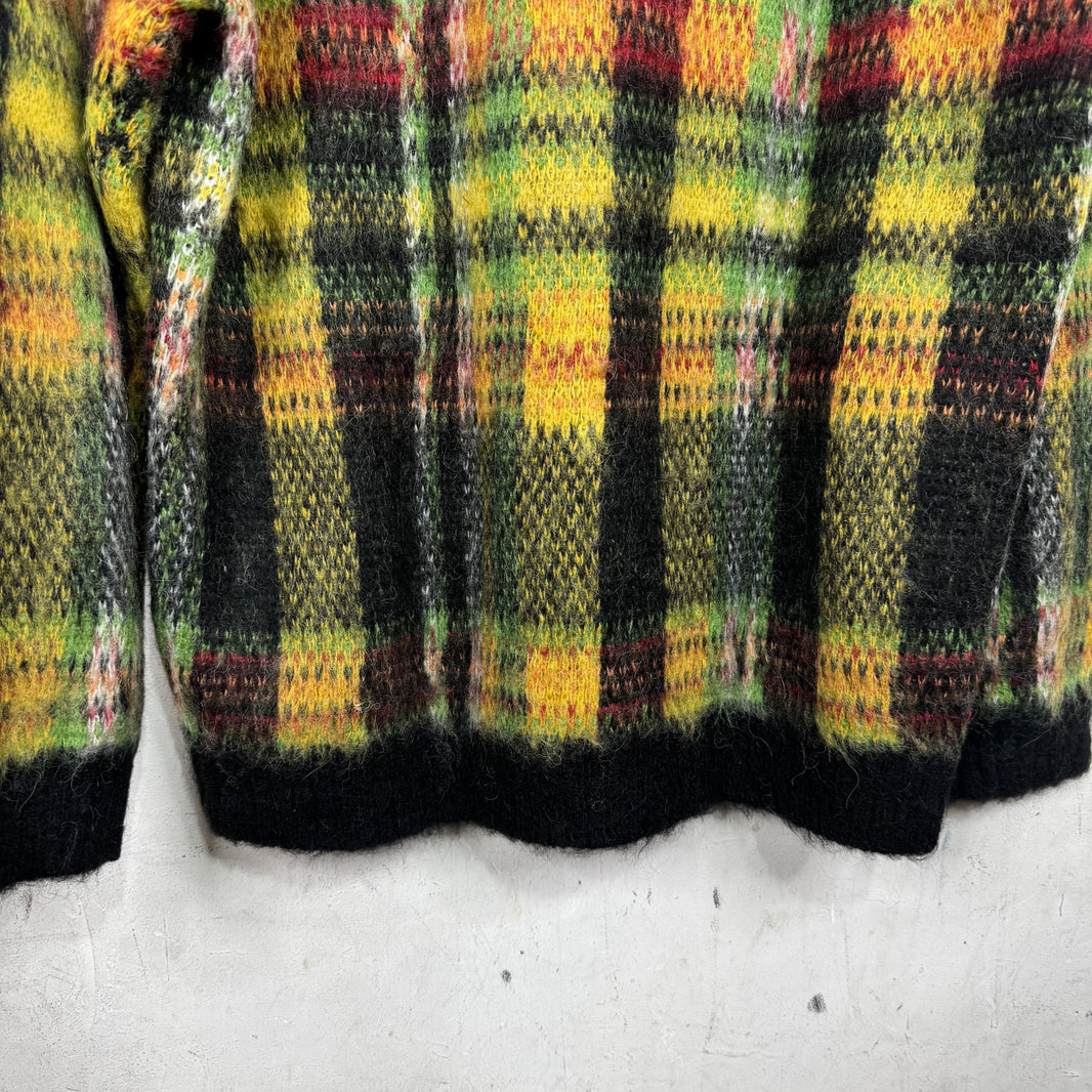 Supreme Plaid Brushed Mohair Sweater
