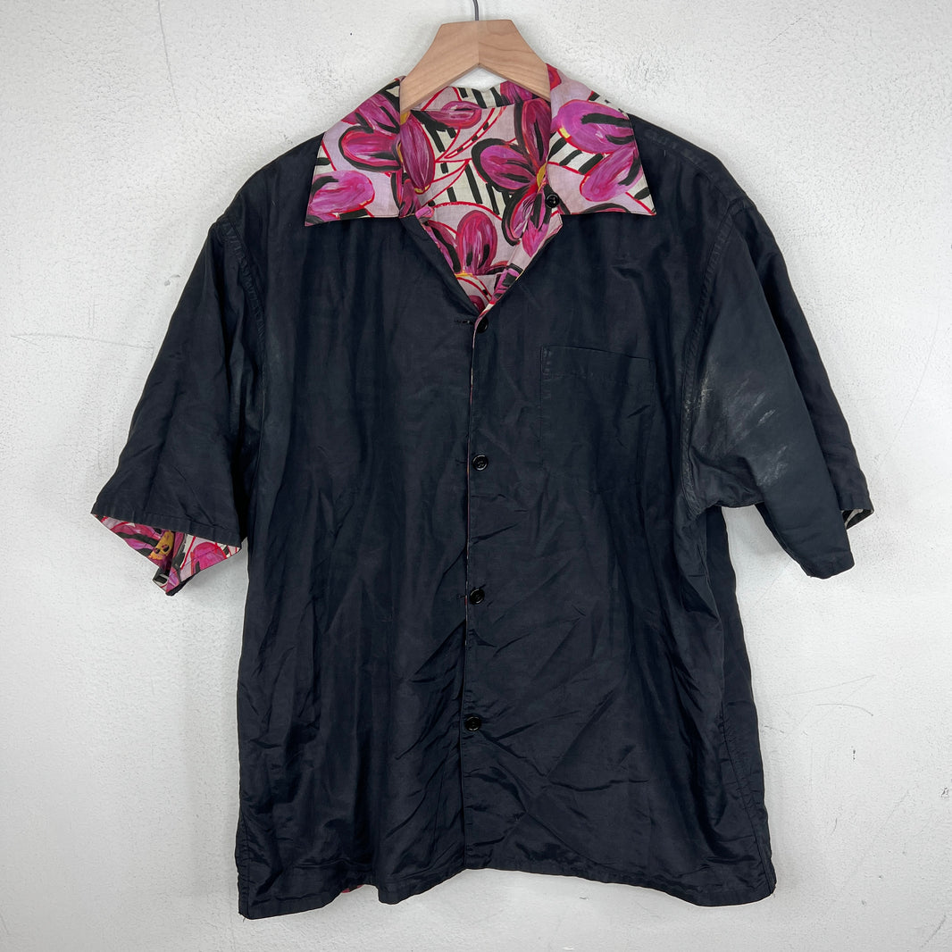 Marni Reversible Purple Floral Button Up Shirt