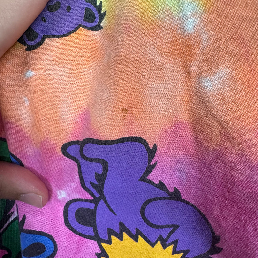 Vintage Grateful Dead Cropped Tie-dye Bears T-Shirt