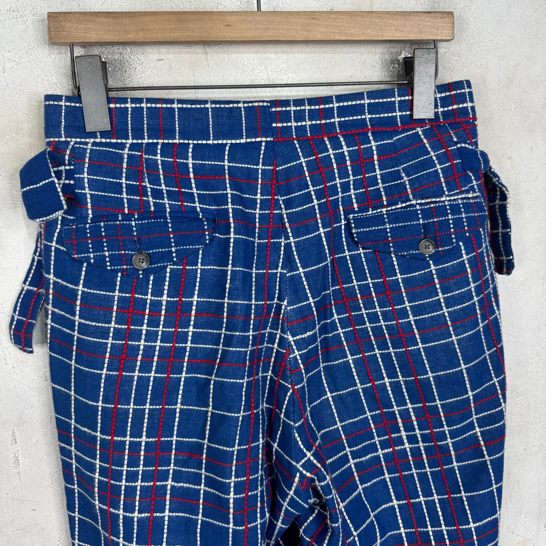 Bode Blue Embroidered Trousers