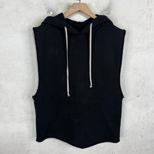 Rick Owens Black Sleeveless Hoodie