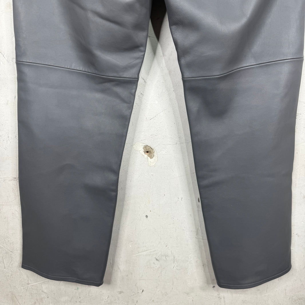 Supreme Grey Leather Pants