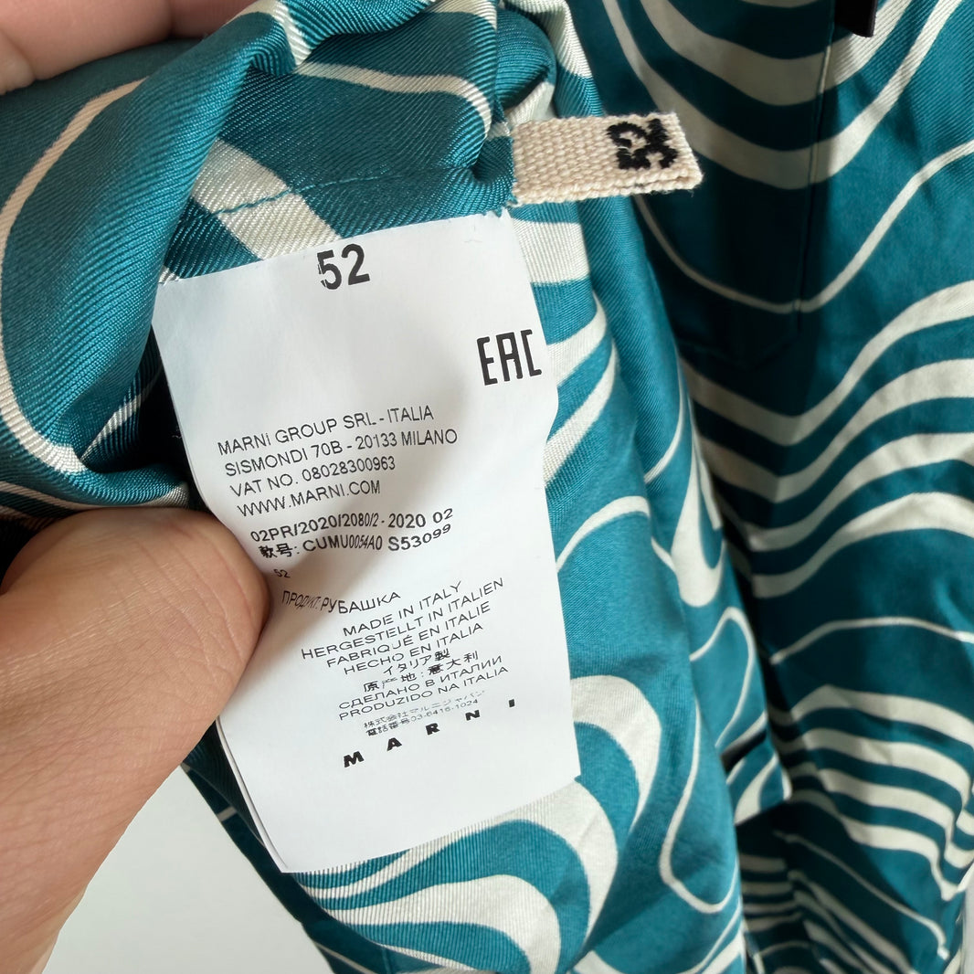 Marni Blue Wavy Shirt