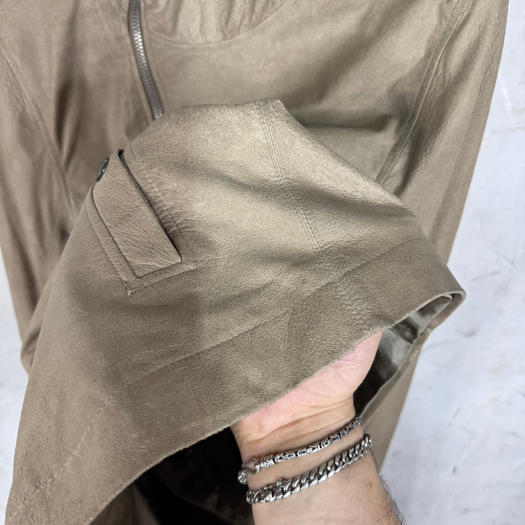 Rick Owens Leather Scuba Zip Jacket