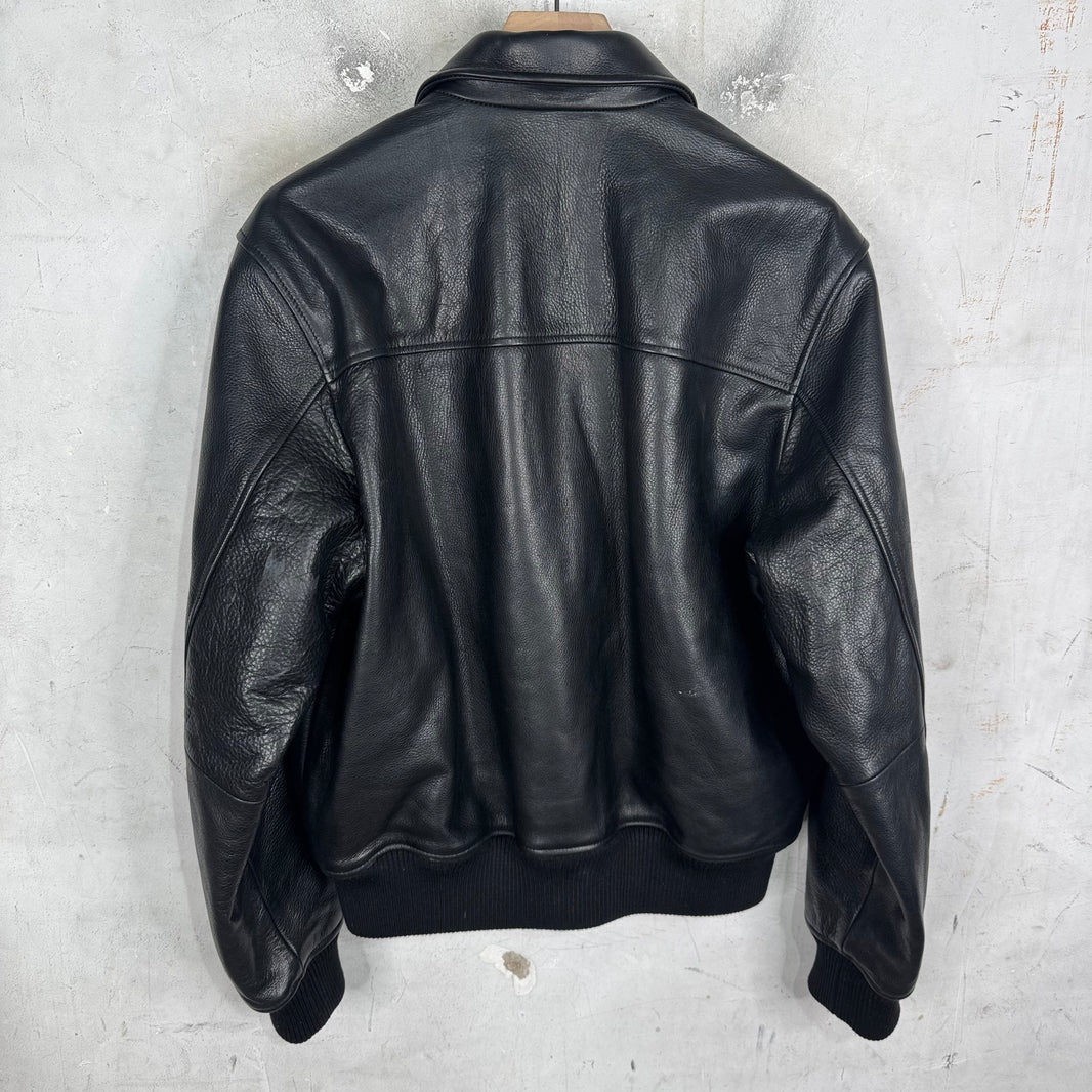 Stussy Leather Flight Bomber Jacket