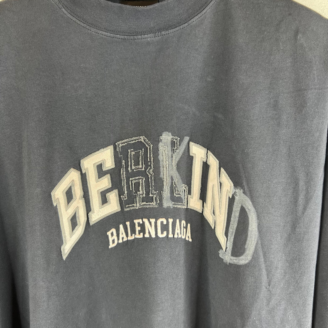 Balenciaga Be Kind Distressed LS Shirt