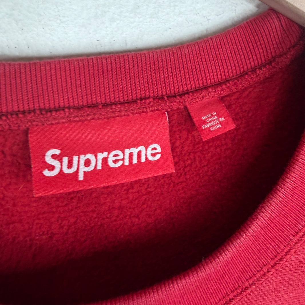 Supreme Red Washed Box Logo Sweater