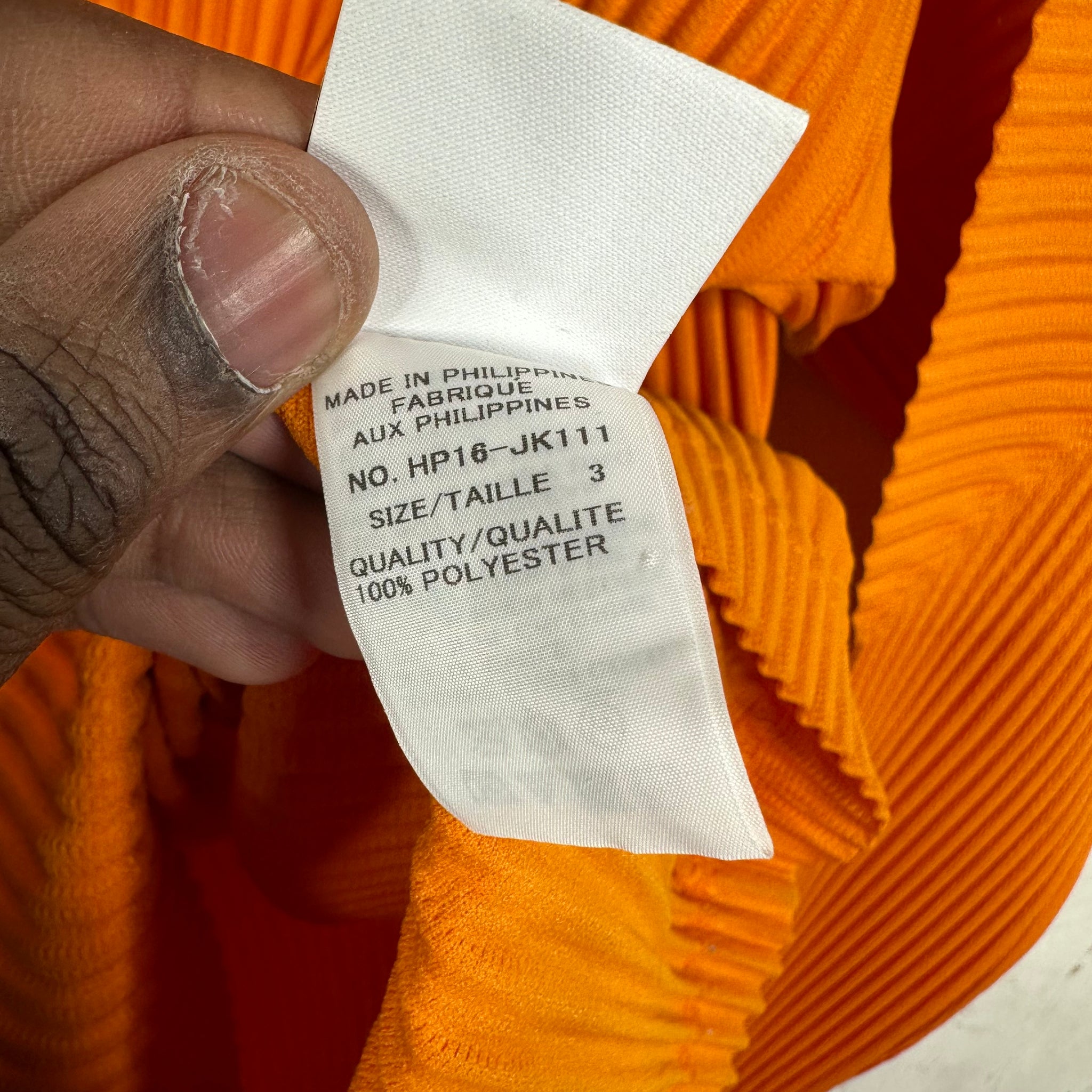 Issey Miyake Tangerine Pleated L/S Crewneck