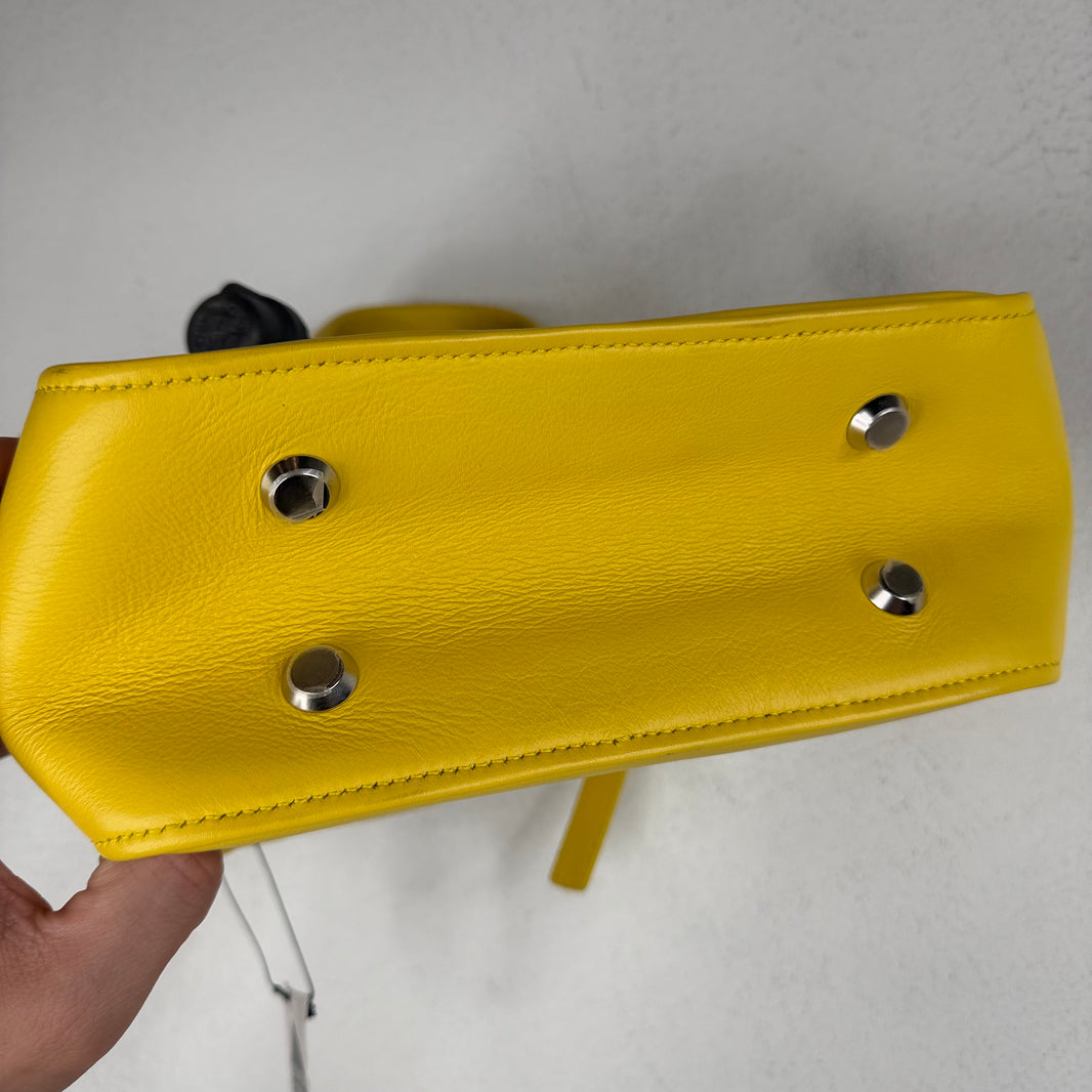 Balenciaga Yellow Square Triangle XS Bag