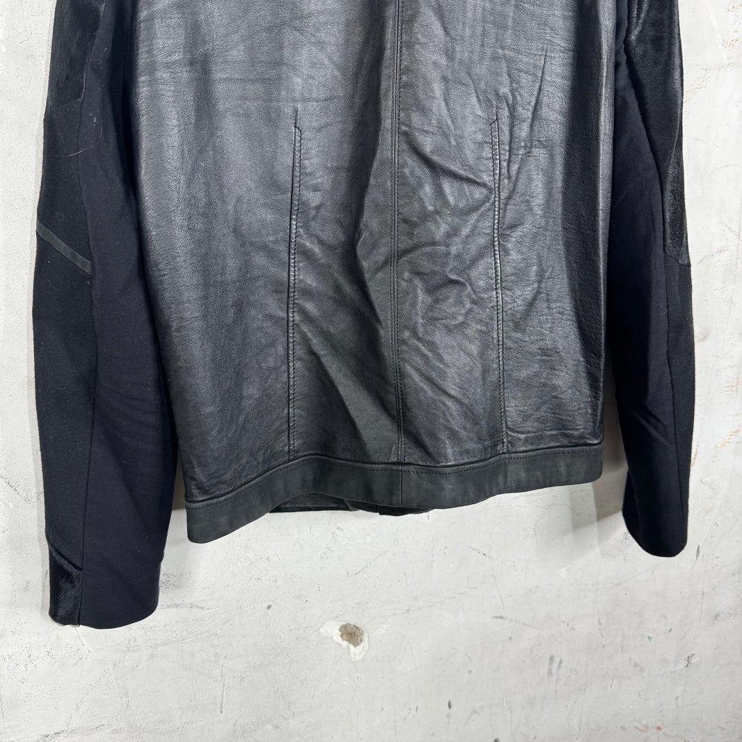 Helmut Lang Mohair Leather Moto Jacket