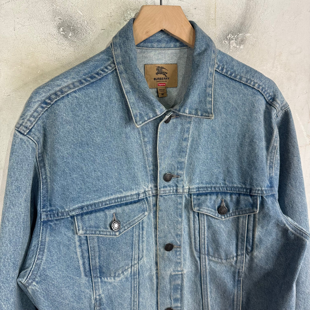 Supreme x Burberry Denim Trucker Jacket