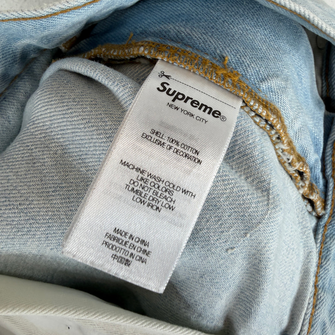 Supreme Light Wash Baggy Jeans