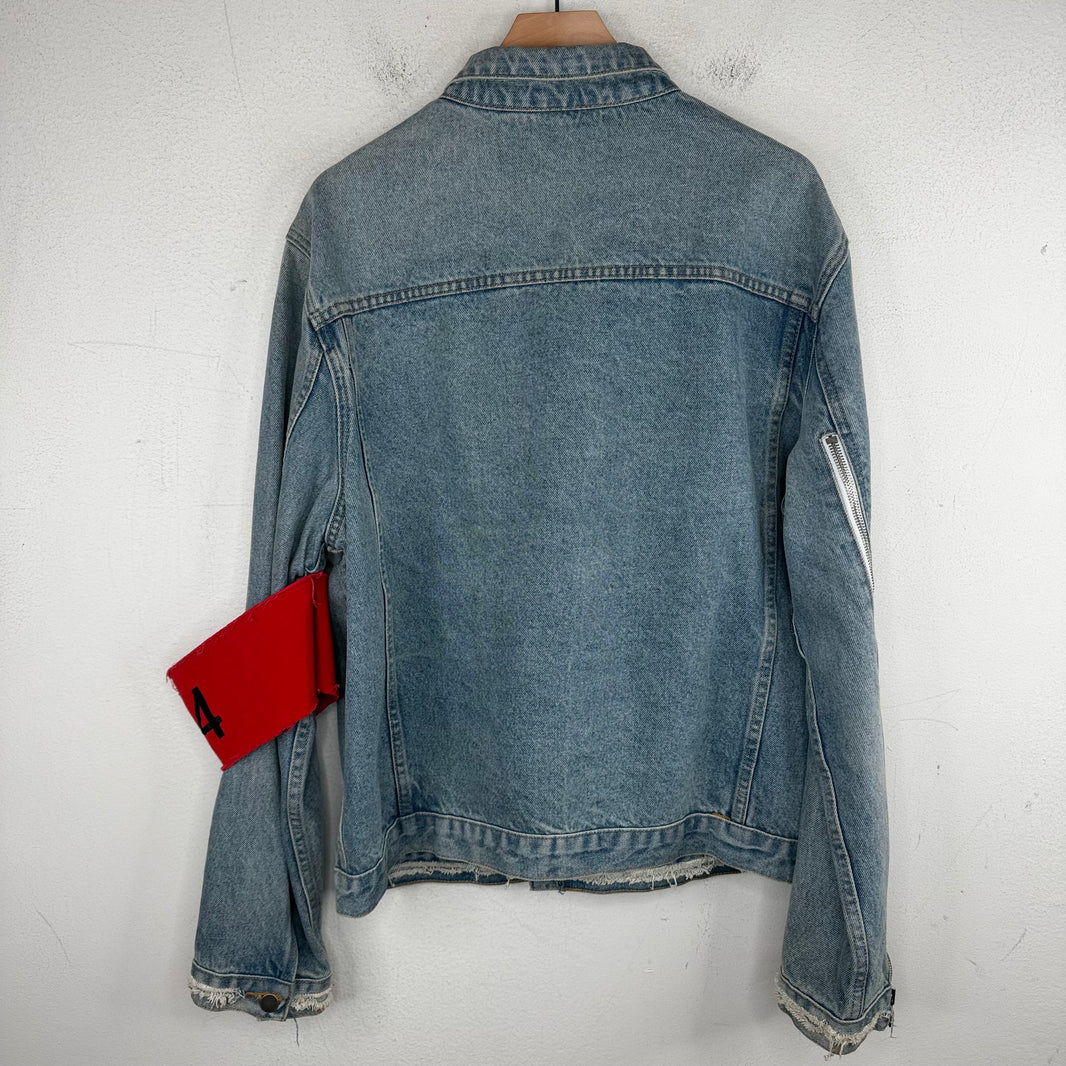424 Red Arm Band Denim Jacket