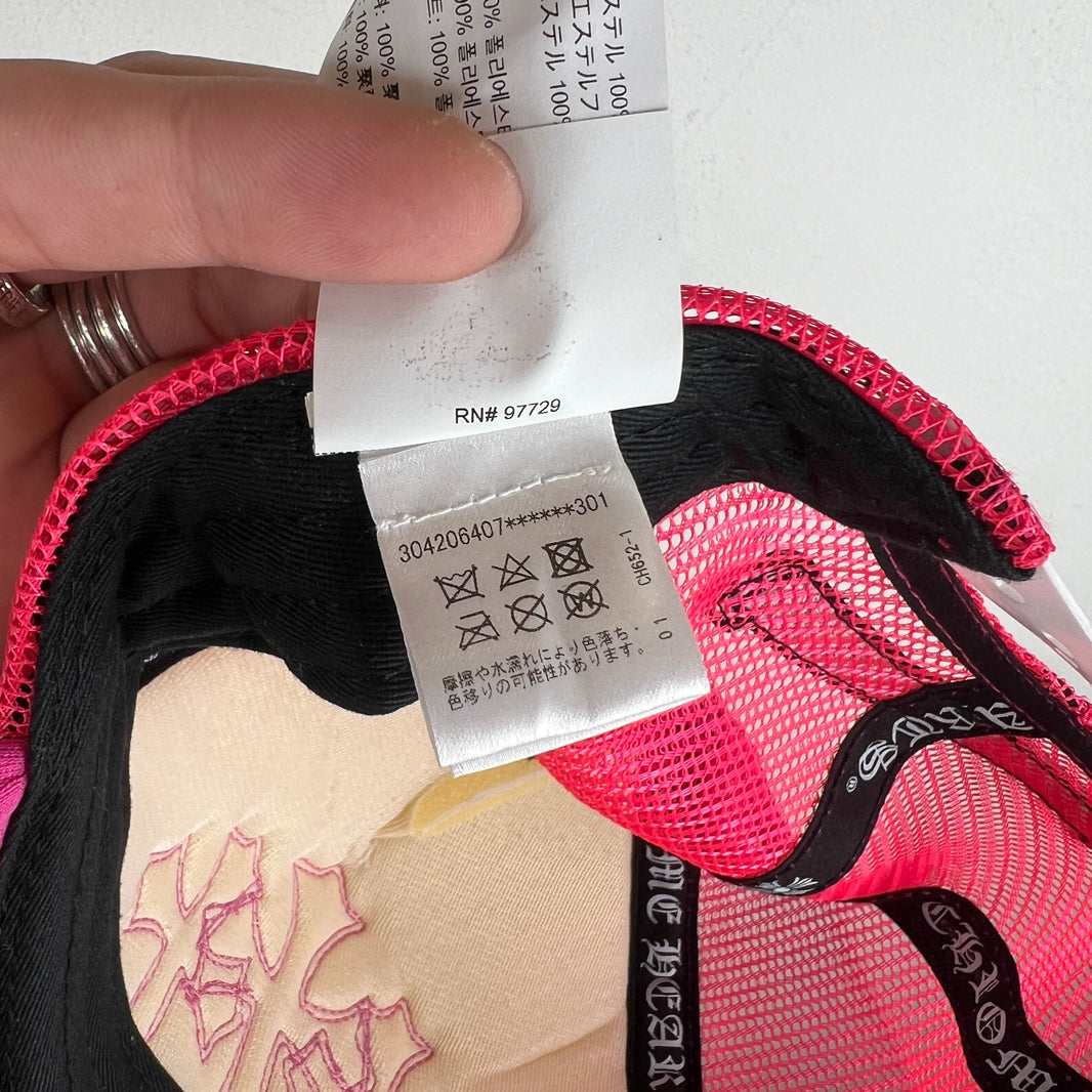Chrome Hearts Pink Cemetery Triple Cross Hat