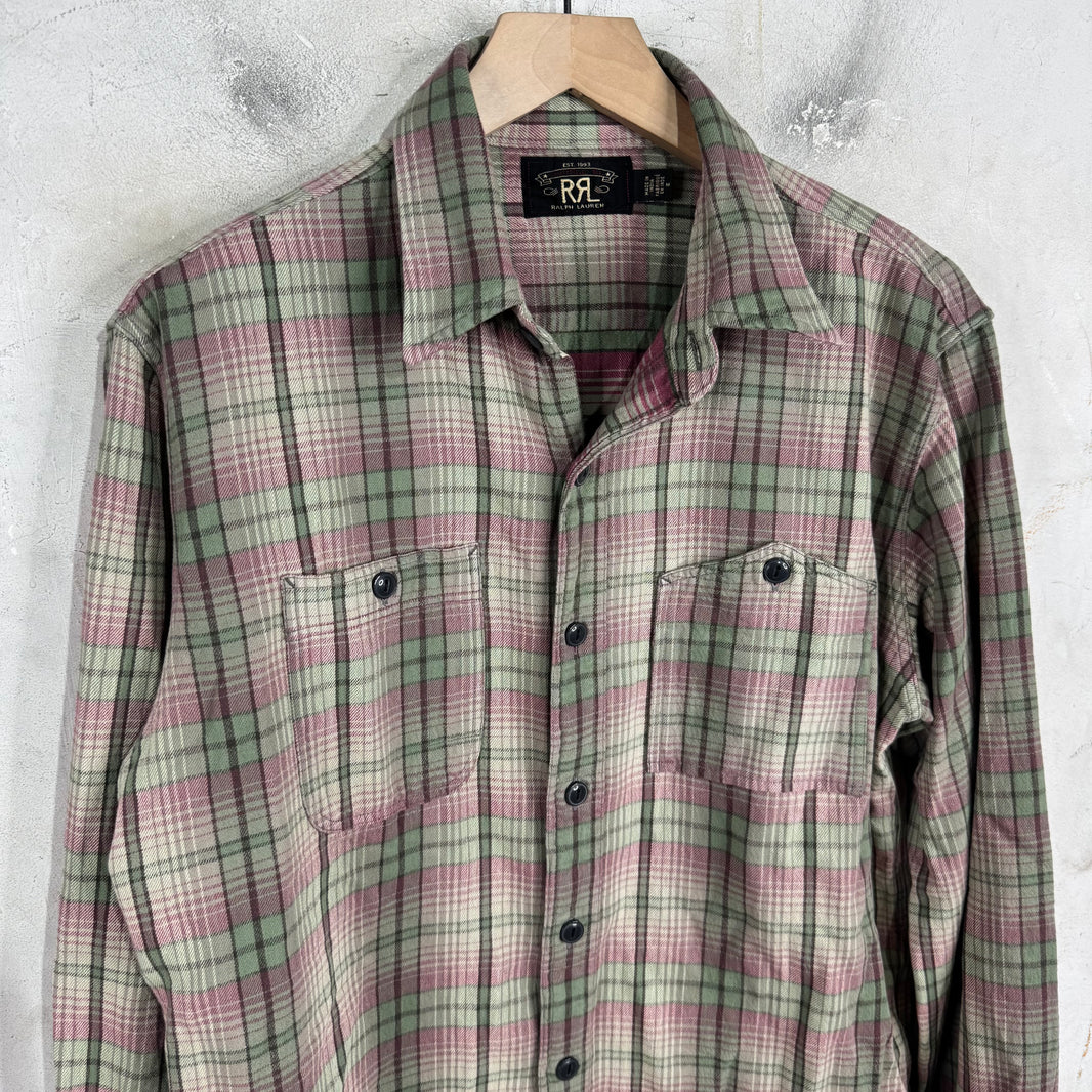 RRL Pink/Green Plaid Flannel