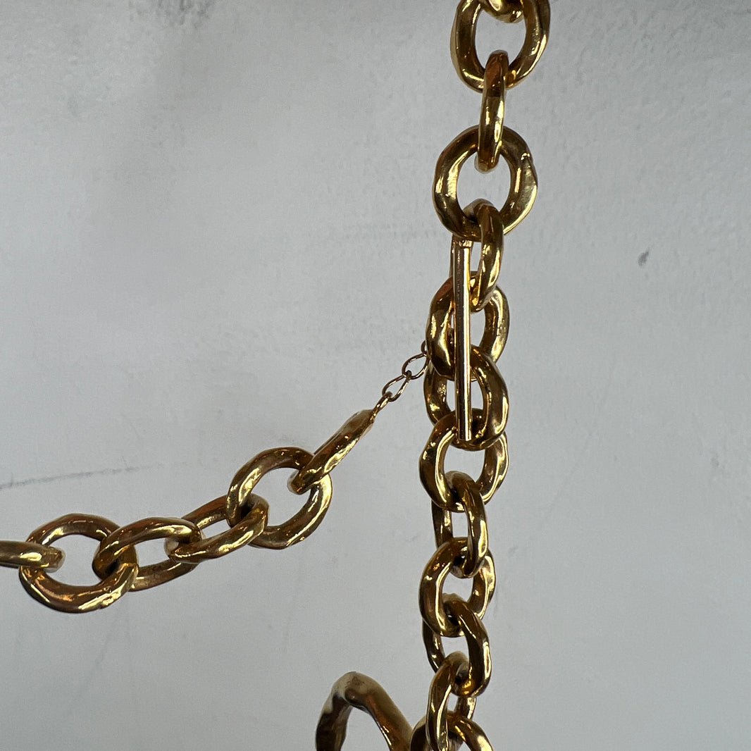 Schiaparelli Melted Pad Lock Necklace