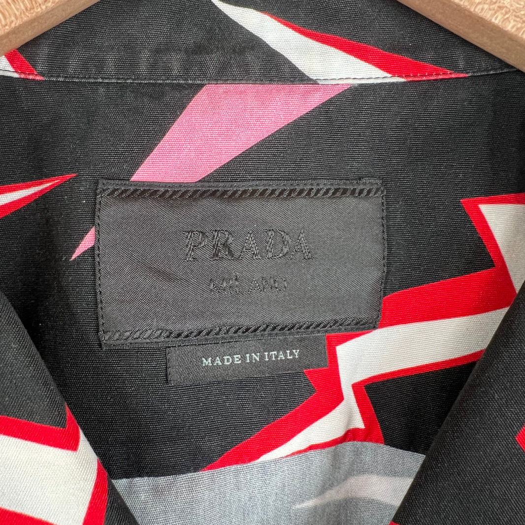 Prada Lightning Hearts Button Up Shirt