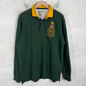 Ralph Lauren Rugby Green Crest Patch L/S Polo