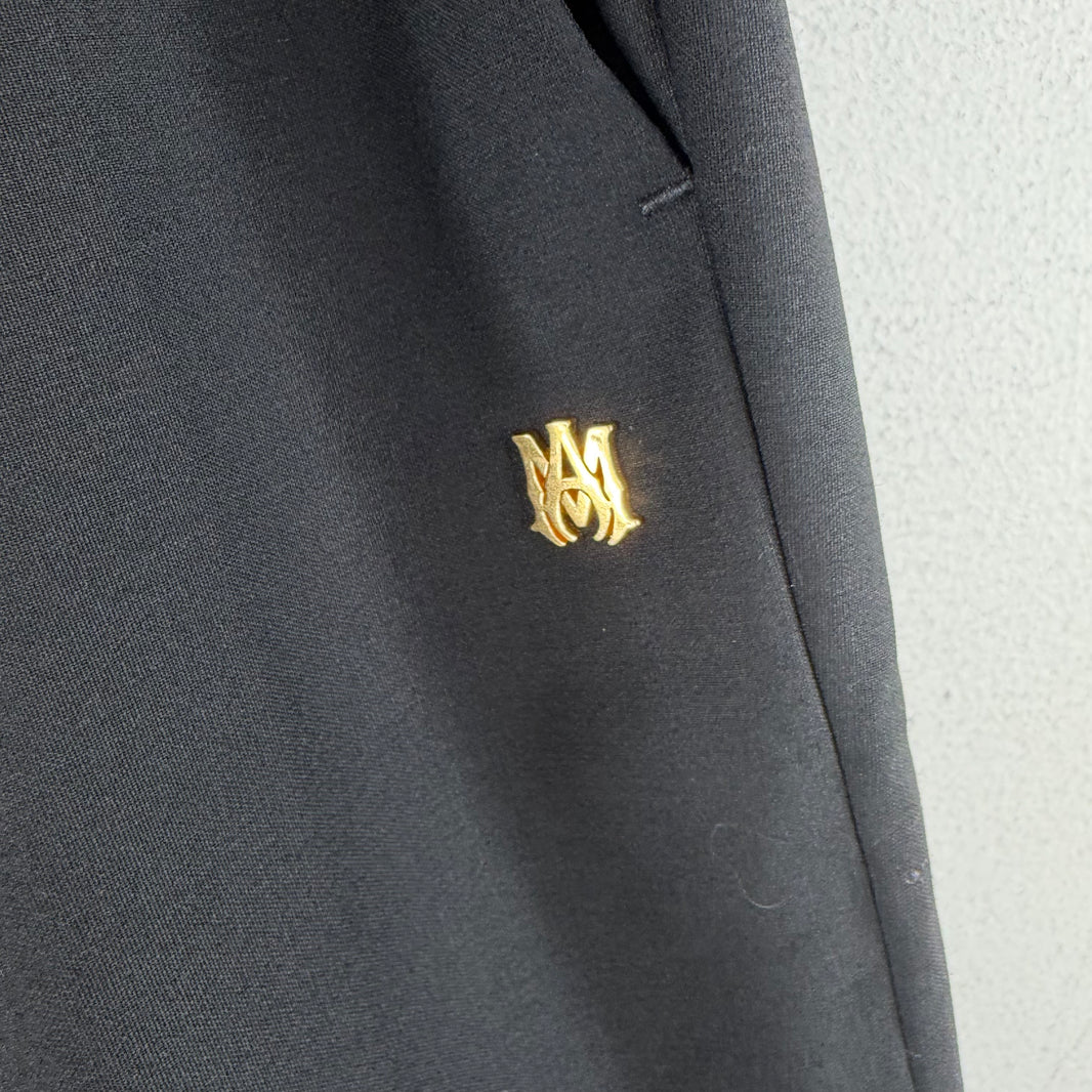 Amiri Gold Logo Dress Pants