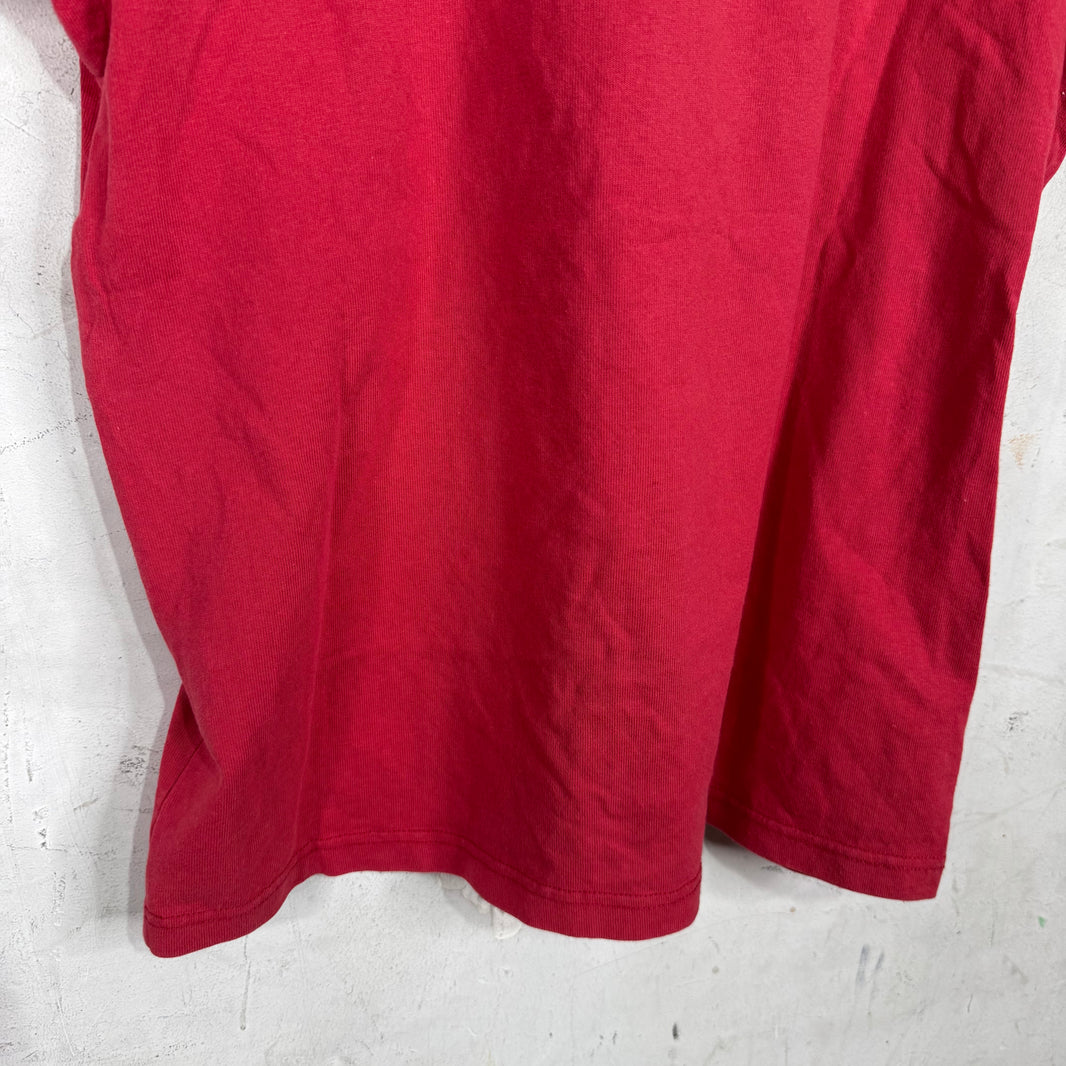Ralph Lauren Red Rugby White V Crest Patch Polo