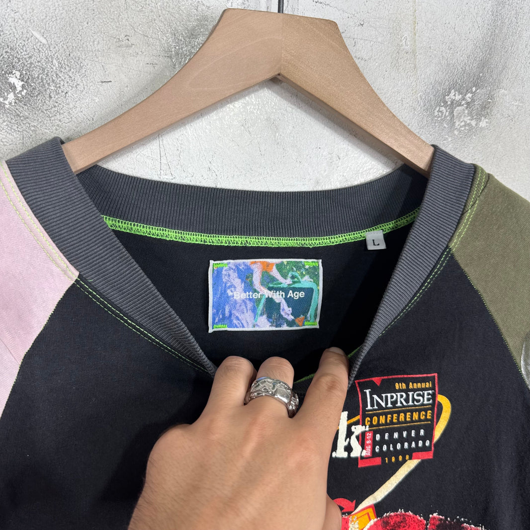 Better With Age Patchwork L/S Graphic T-Shirt