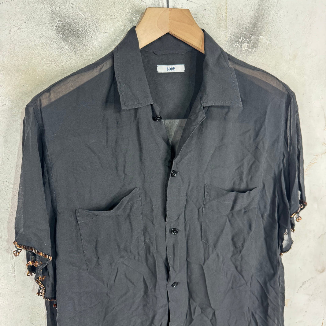 Bode Silk Tastle Sequined Shirt